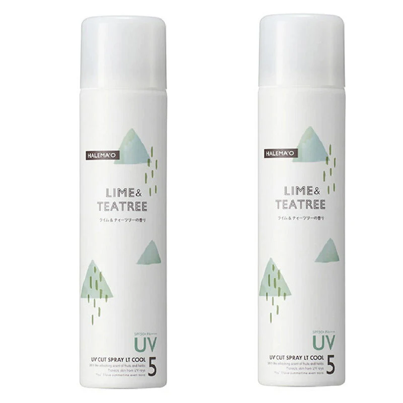 (2本セット)デミ ハレマオ UVカットスプレー LT COOL 80g SPF50+ PA++++ (ライム&ティーツリーの香り) (送料無料)