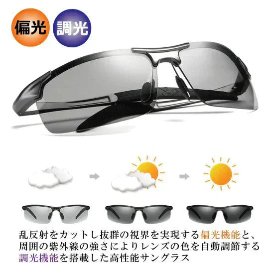 調光・偏光サングラス