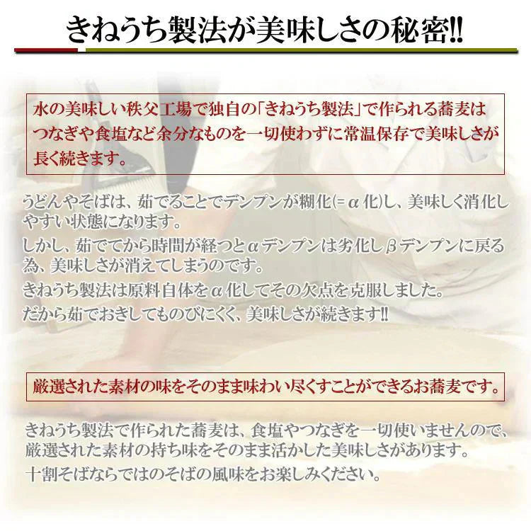十割そば150g×4 十割なのにツルツル食感!?独自製法十割生そば
