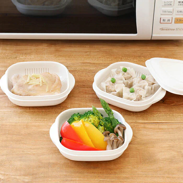 【冷凍ご飯をおいしく!】たきたて解凍ごはん 3個セット / ごはん 冷凍 容器 冷凍ごはん 保存容器 電子レンジ 蒸し 蒸し料理 温野菜 蒸し野菜 ふっくら スチーマー