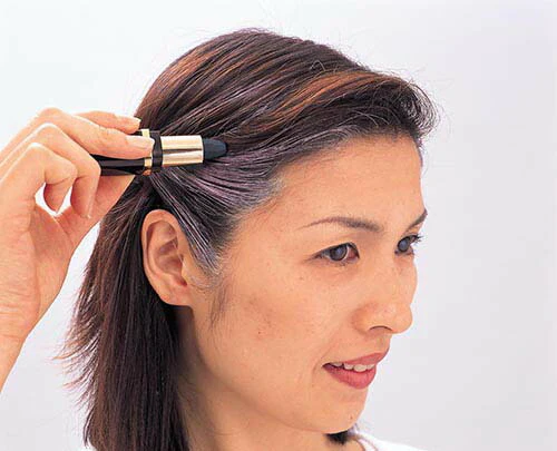【サッと塗るだけ 簡単白髪の部分染め】トミーリッチ 黒髪カラースティック ブラック / 白髪染め 白髪隠し 部分染め 薄毛隠し スティックタイプ レディース メンズ