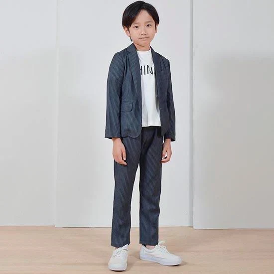 入学式 男の子 スーツ フォーマル 子供服 120cm 入学式 スーツ ピンストライプスーツ(上下組)(GY) ジェネレーター(900302) 子供服 男 入学式 子供服 男 男の子 フォーマル