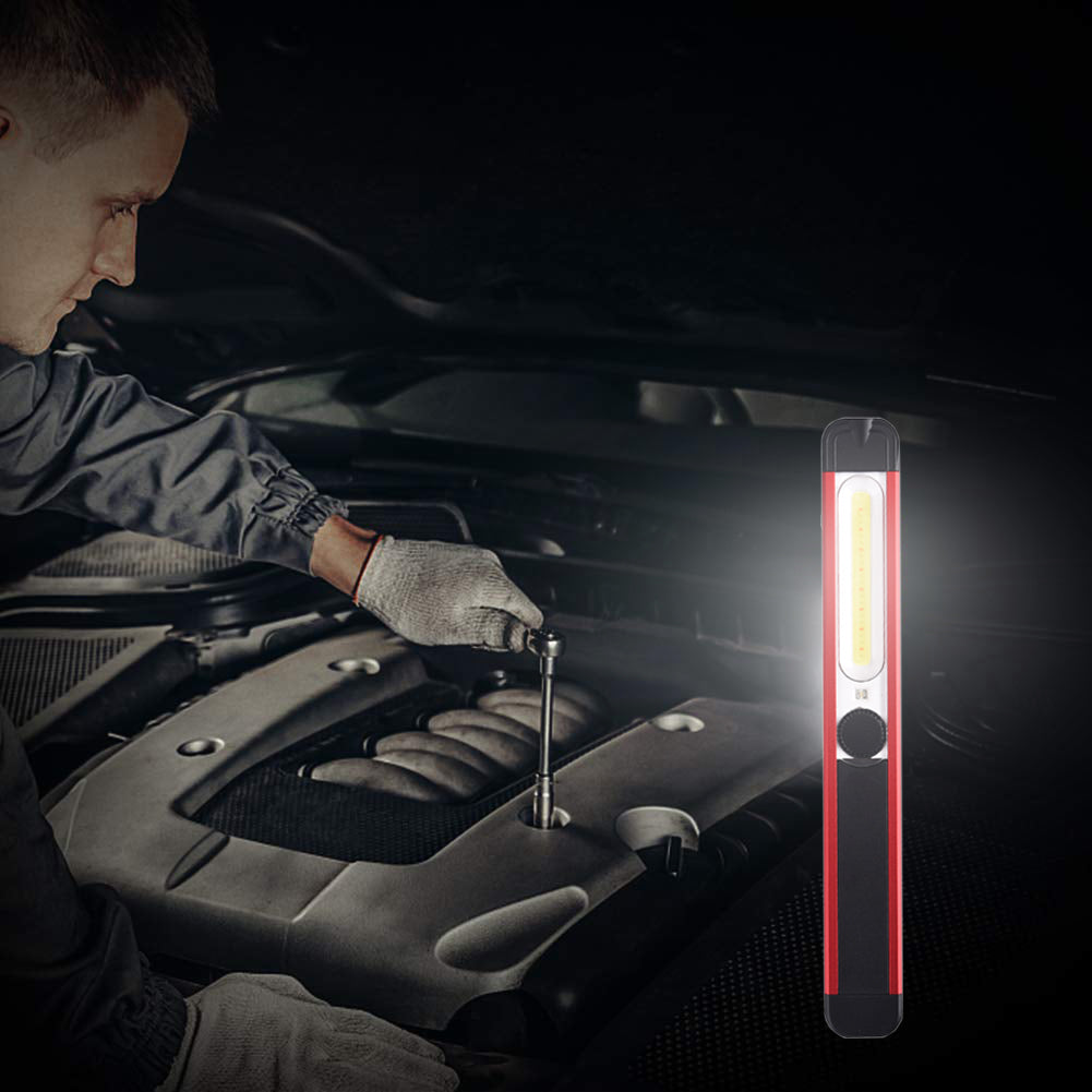 ワークライト 作業灯 照明 LED USB 充電式懐中電灯 防水 マグネット 明るい 車 現場 充電 屋外 ハンディ ライト 磁石 携帯 照度 調整(w029)
