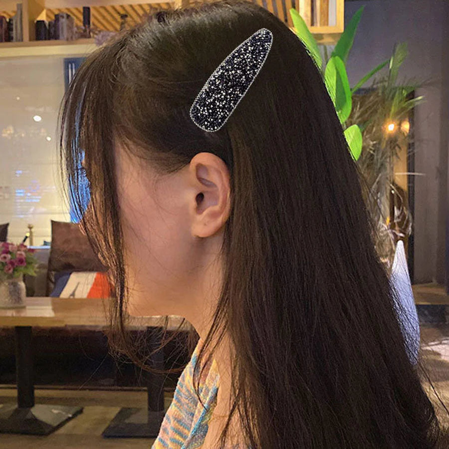 (Bブラック)キラキラヘアピン ヘアピン ヘアアクセサリー 髪飾り ヘア留め 前髪 サイド髪 小物 おしゃれ お洒落 かわいい 上品 パーティー飾り