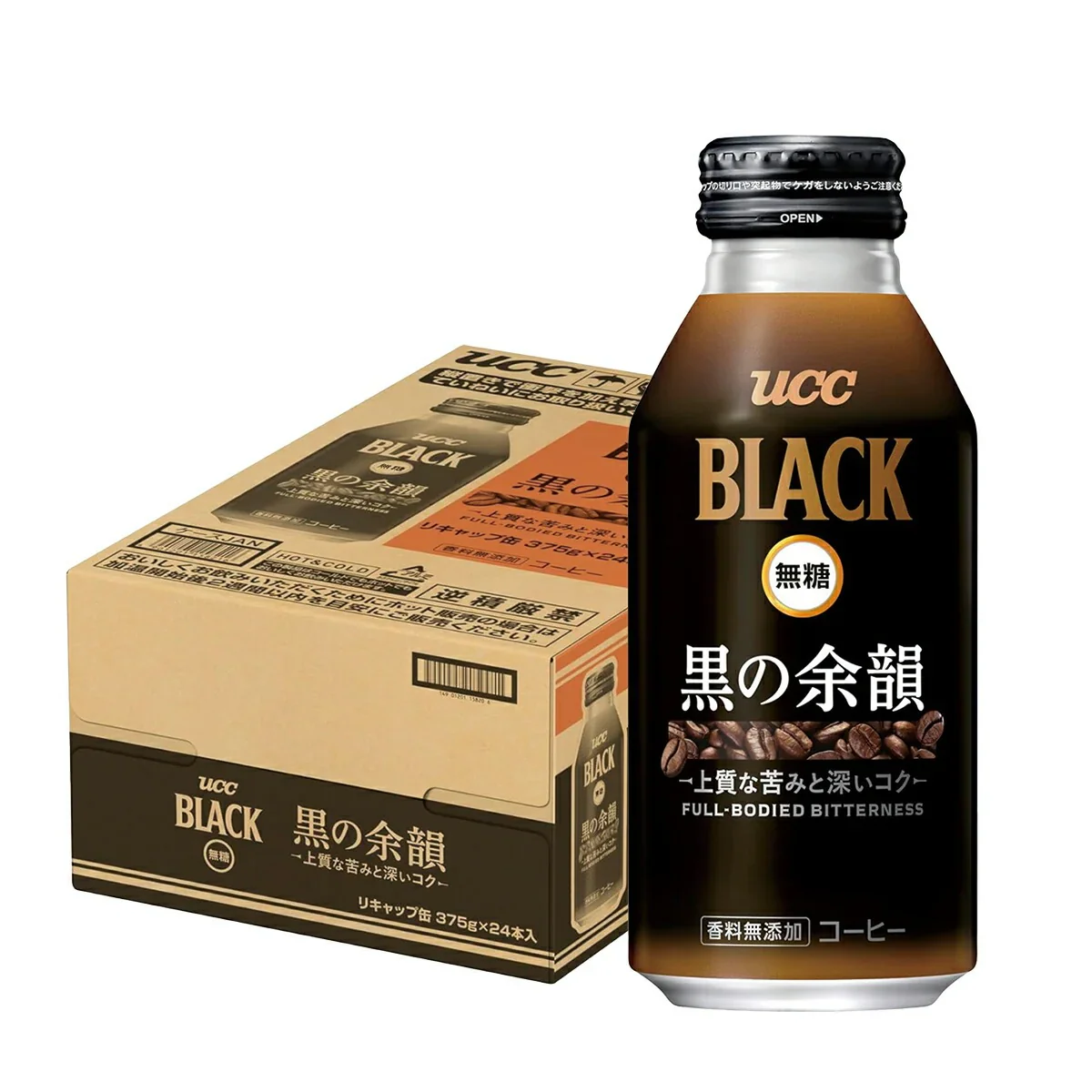 UCC 上島珈琲 BLACK 無糖 ブラック 黒の余韻 375ml×1ケース/24本