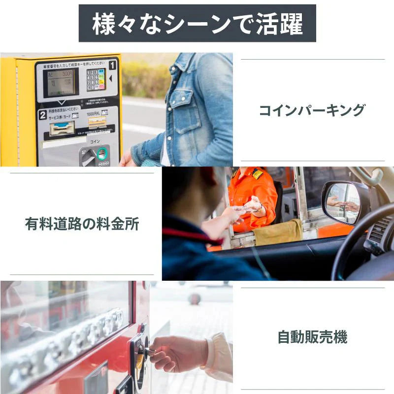 1個 コインケース 小銭入れ コインホルダー コイン収納 銭財布 携帯コイン 貨幣専用ケース 硬貨分類ケース コンパクト 片手で取り出せ 硬貨収納w454A(ブラック)
