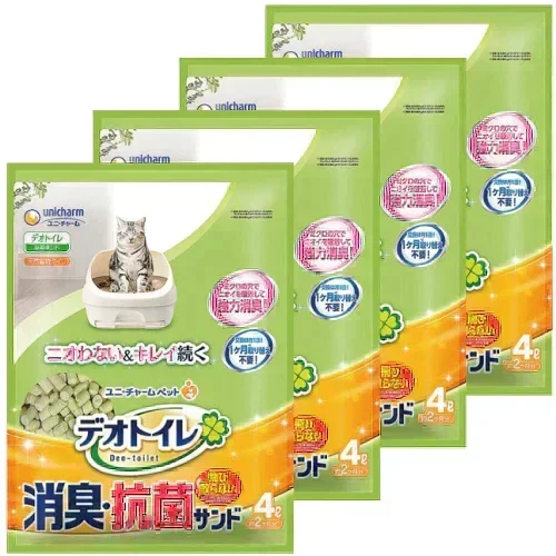 デオトイレ 飛び散らない消臭・抗菌サンド 4L 4袋/1ケース