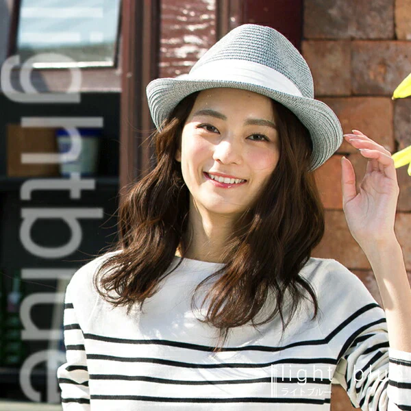 【フリー56-58.5cm-ライトブルー】 【ミックスペーパーソフトHAT】