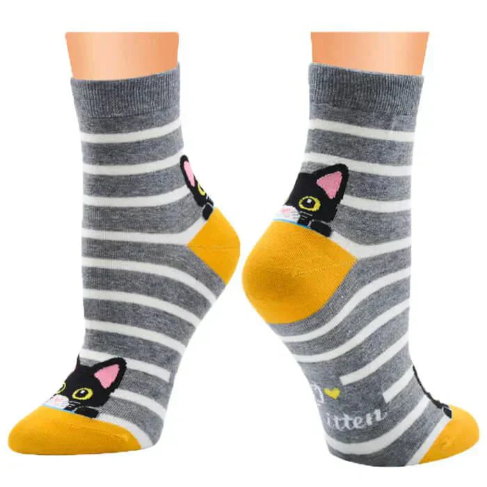 【予約商品・発送時期は商品説明に記載】猫 靴下 6足セット 猫柄 ネコソックス かわいい ボーダー ショートソックス 肉球 ねこ 靴下 ネコ くつ下 ソックス カジュアル 人気 かっこいい ランキング 春 夏 秋 冬 女性 レディース 子供 送料無料