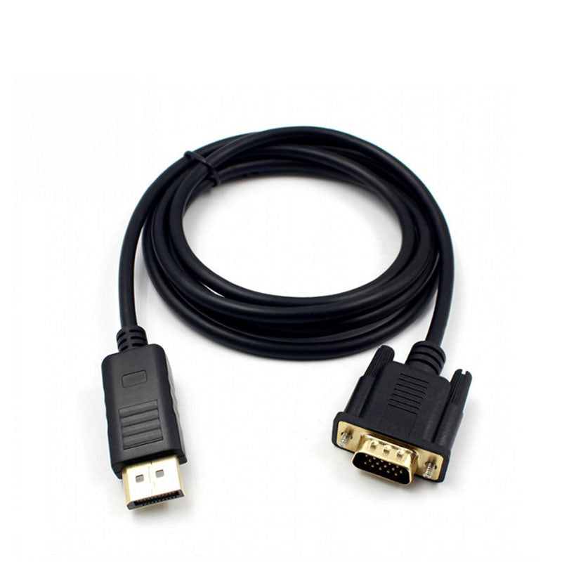 dp vga ケーブル 1.8m DPプラグ VGAプラグ 変換 アダプタ Displayportオス to VGAオス 変換 アダプタ ディスプレイ アダプター PC モニター ディスプレー接続