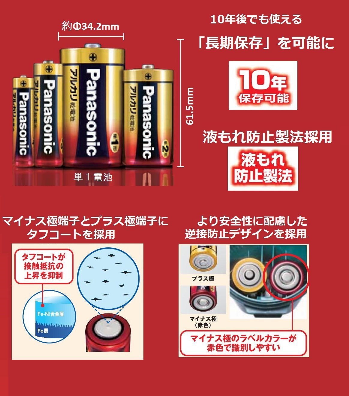 LR20XJ/4SW アルカリ単1*4P 容量4P パナソニック 乾電池