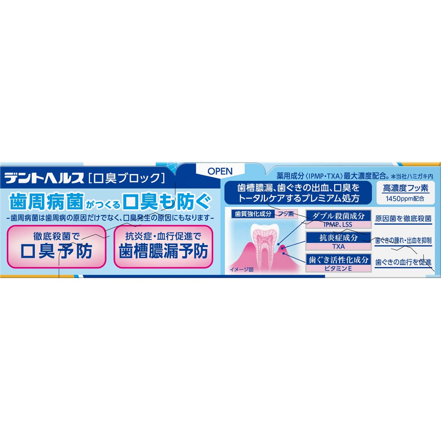 デントヘルス薬用ハミガキ 口臭ブロック 85g 容量85G ライオン 歯磨き