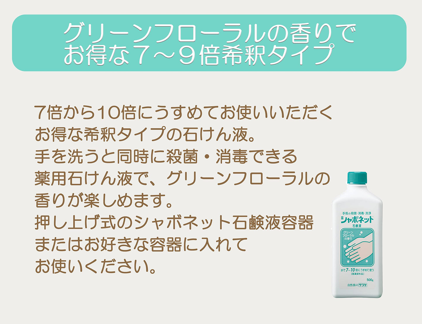 【まとめ買い】シャボネット石鹸液 容量500G×24点セット サラヤ ハンドソープ