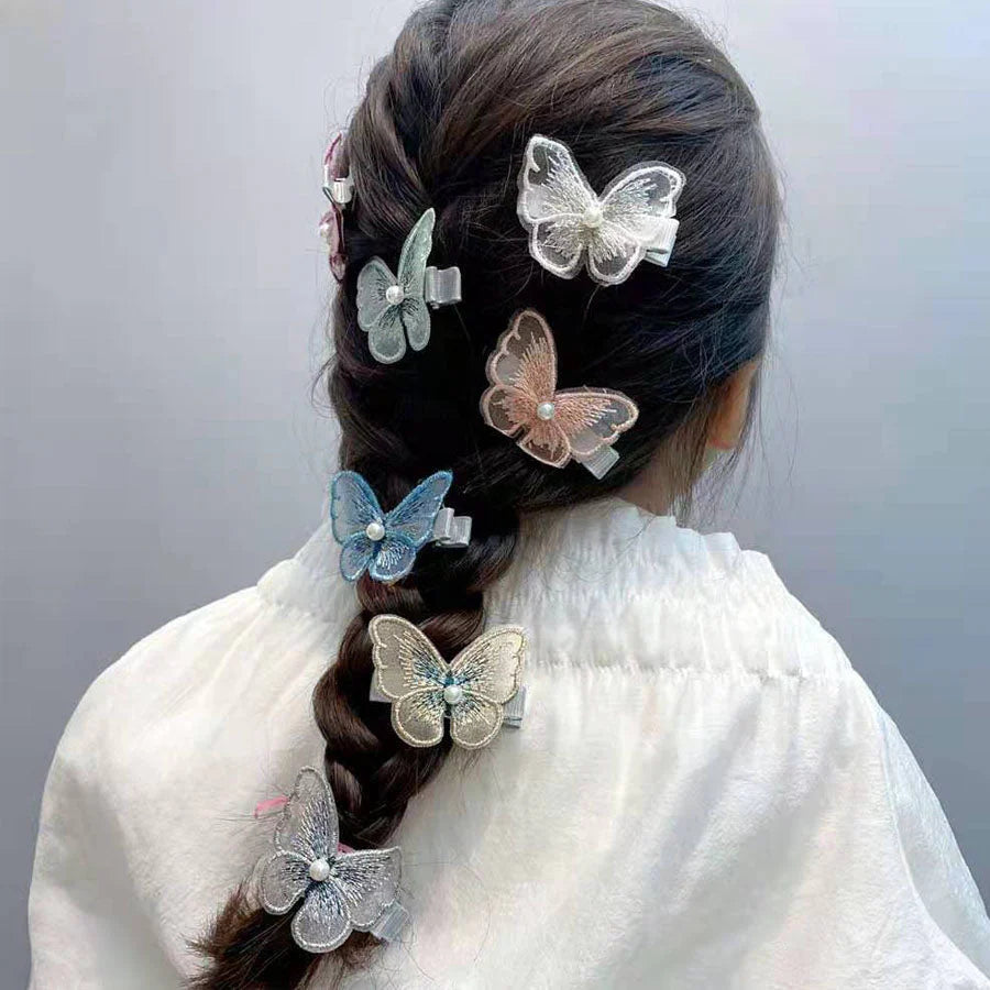 (キャメル)パール 蝶々クリップ 2WAY ヘアアクセサリー ヘアアレンジ 髪飾り ウェディング 結婚式 二次会