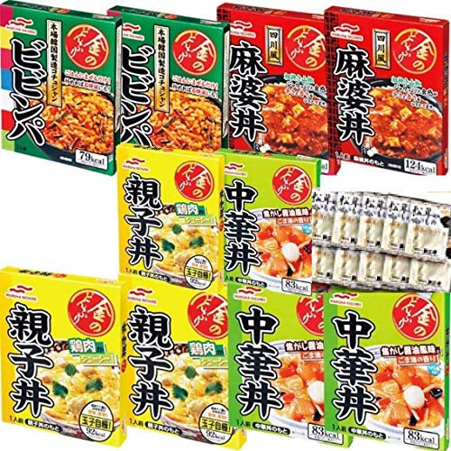 マルハニチロ 金のどんぶり どんぶり 食べ比べ 10食 セット ( 親子丼 中華丼 麻婆丼 ビビンパ ) 丼 丼物 インスタント レトルト 非常食 簡単 詰め合わせ アソート レンチン つめあわせ まとめ買い つめあわせ 箱 ケース 買い