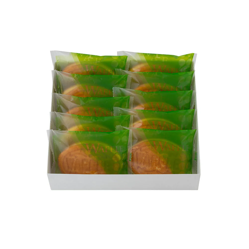 岡山 創業明治四年 福井堂 ワッフル 抹茶 10個 セット 洋菓子 スイーツ【送料込み】