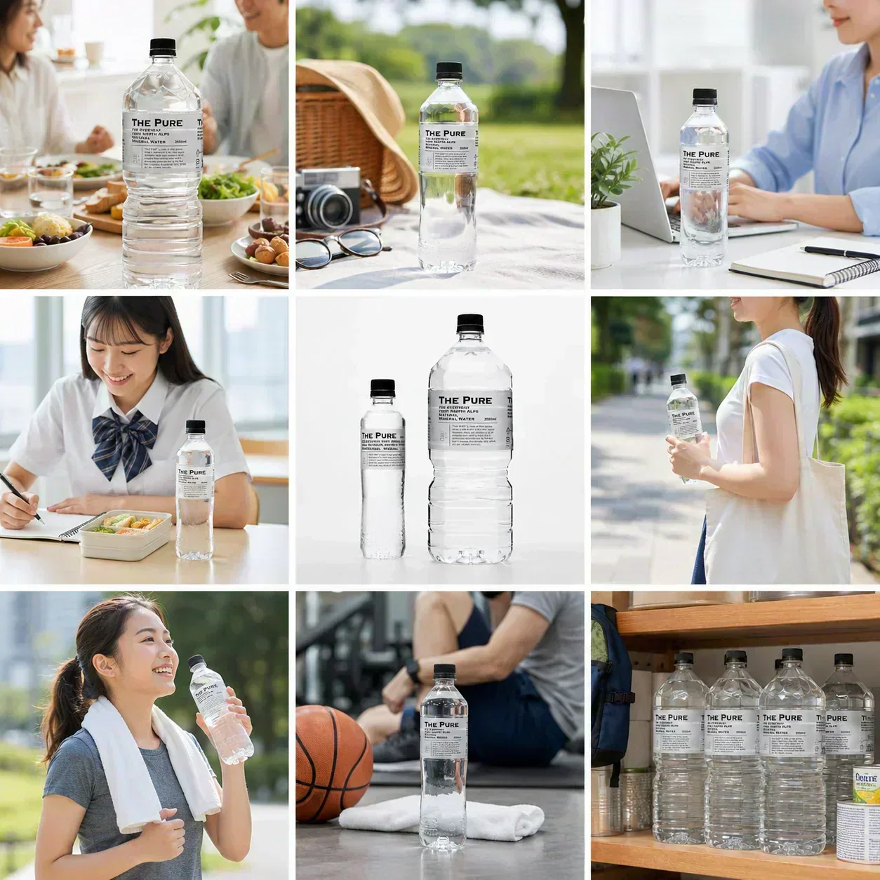 国産 天然水【ラベルレス】【1ケース】THE PURE ザ ピュア 北アルプスの天然水 420ml 42本 天然水 水 ナチュラルミネラルウォーター 北アルプスの天然水 炭酸水素イオン アルプス 飛騨 高山 軟水 岐阜県 日本製 国産 ローリングストック 備蓄 pure