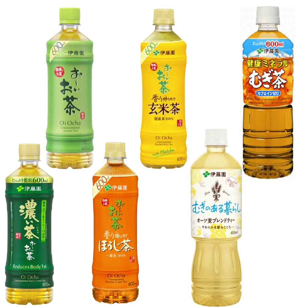 【期間限定】 伊藤園 おーいお茶 600ml ペットボトル 緑茶 濃いお茶 ほうじ茶 玄米茶 オーツ麦 ミネラル麦茶 6種アソート24本