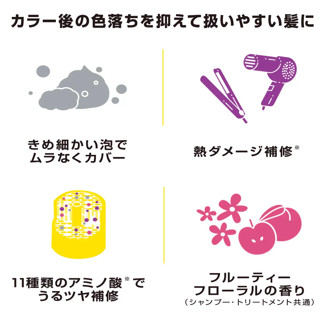 ピンク セット販売 プリュスオー カラーシャンプー トリートメント 各280ml セット