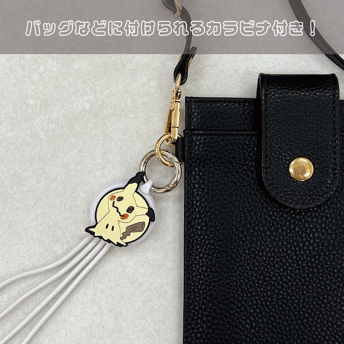 サンクレスト ポケモン:3in2 マルチケーブル 【パモ】5V 2.4A スマホ 充電ケーブル カラビナ付き TYPE-A C to MicroUSB C Lightning