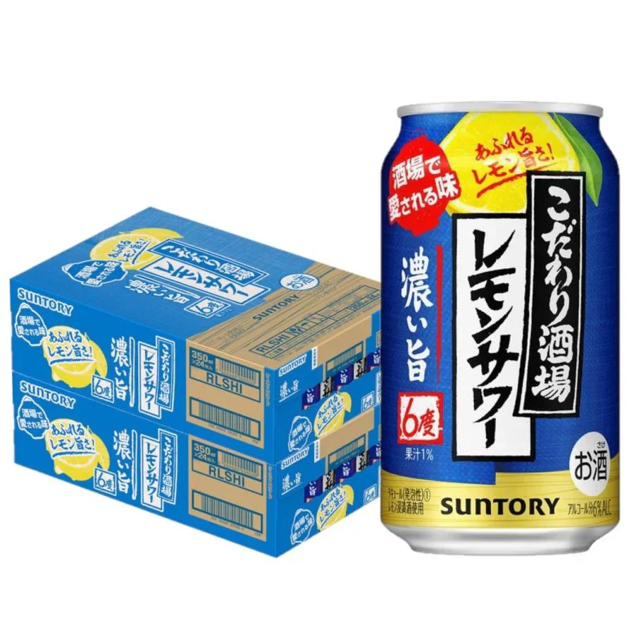 サントリー こだわり酒場のレモンサワー 濃い旨 6% 350ml×2ケース/48本
