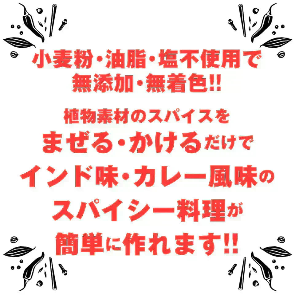 【送料無料 レシピ付】カレー 初級 スパイス 5種 セット 100g 大容量 チャック袋入 スパイス スパイスカレー おうちカレー 手作りカレー 送料込み お得 人気 お試し お試しセット