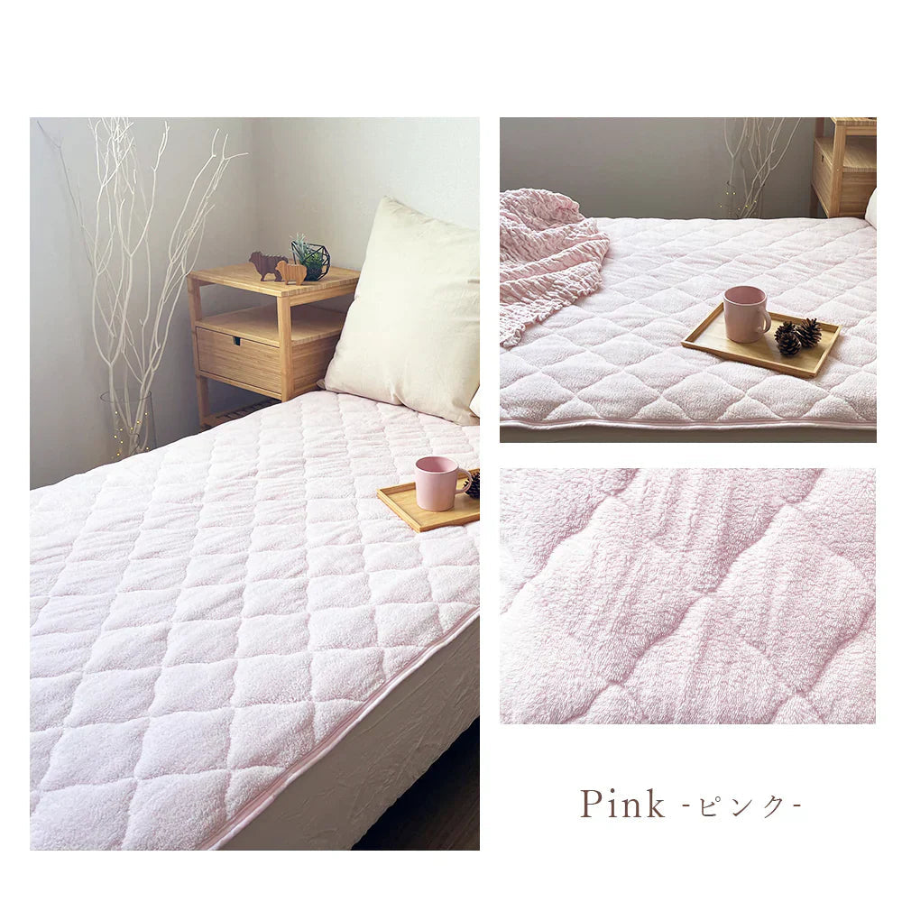 敷きパッド ピンク あったか シングル 秋 冬 ボア 100×205 洗える 暖か あたたか ふわふわ