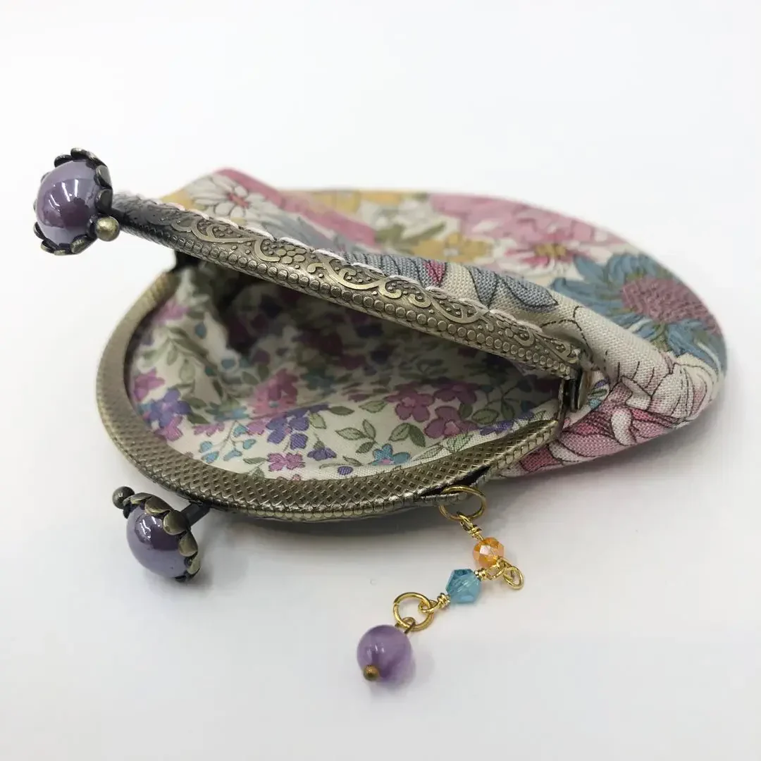 レディース 財布 ガマ口 がま口 花柄 フラワープリント