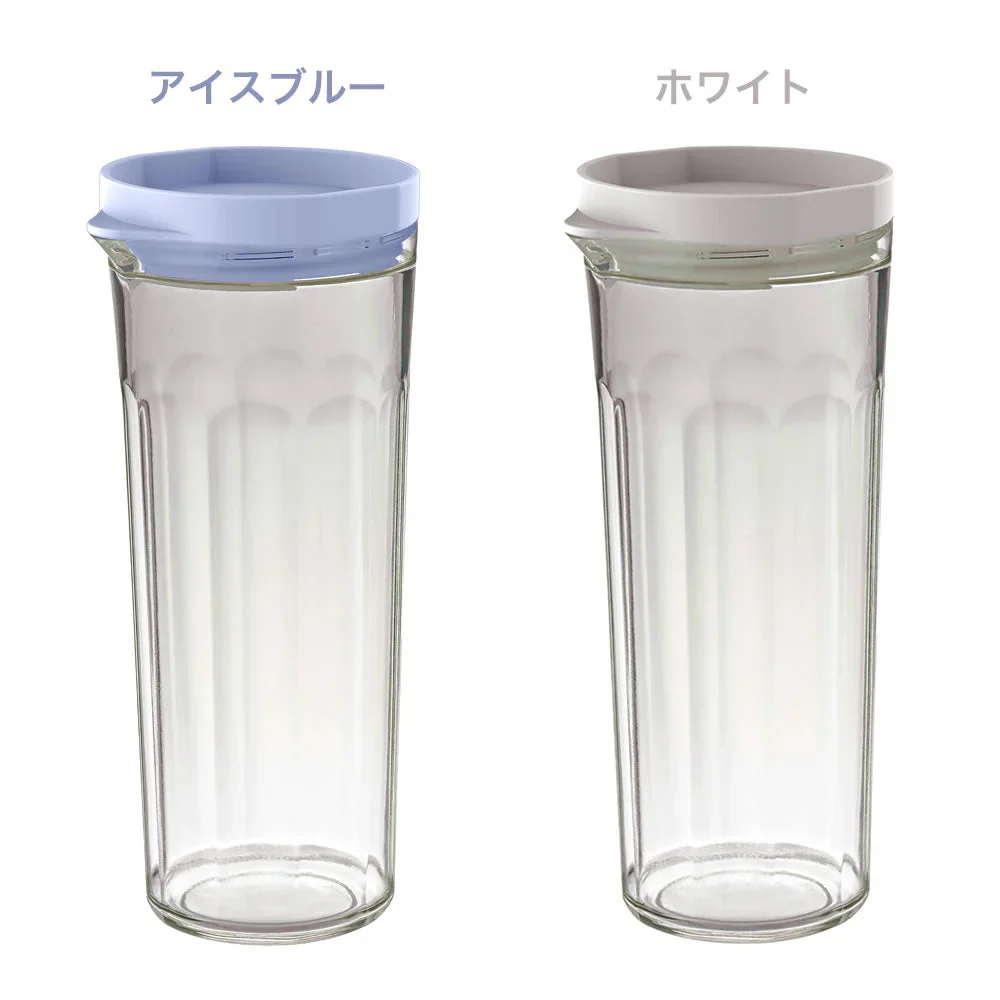 HARIO フリーザーポット JUSIO FPJ-11 ホワイト◆ハリオ 冷水筒 ピッチャー 茶 冷茶ポット 麦茶ポット 冷水ポット ポット ウォータージャグ 横置き 縦置き 冷蔵庫 洗いやすい 熱湯 食洗機 割れにくい 水差 日本製 トライタン ホワイト 透明