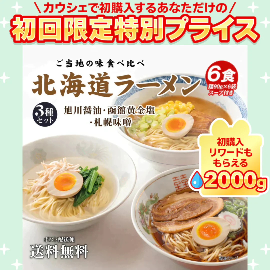 送料無料 ご当地 生ラーメン 6食セット 北海道ラーメン ラーメン らーめん 食品 生麺 お試し グルメ 麺屋 どんまい【ご新規さん限定商品】