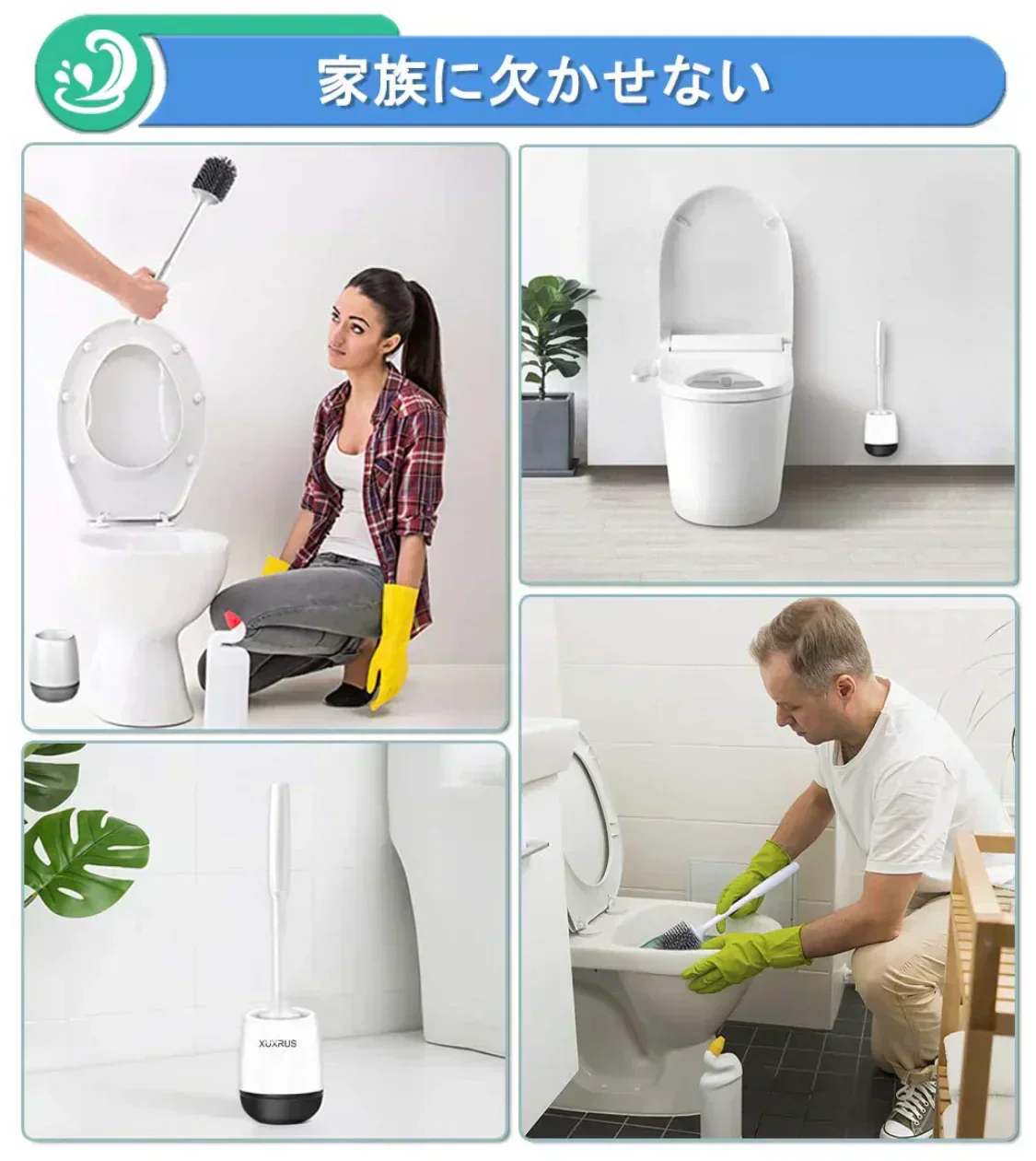 即納商品 トイレブラシ 柔らかい地面式 掃除ブラシ 収納ケース付き コンパクト TPR材質 トイレ掃除 傷つけない 用品 衛生トイレ掃除 トイレ掃除 掃除ブラシ(w073A)グレー