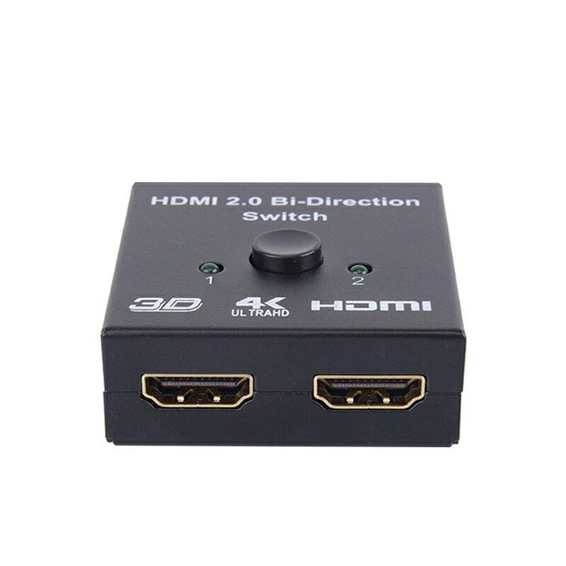 HDMI 切替器 2⇔1 分配器 セレクター スプリッター ボタン 手動 入力出力 双方向 4K 3D ver2.0 Switch PS4 パソコン テレビ プロジェクター対応