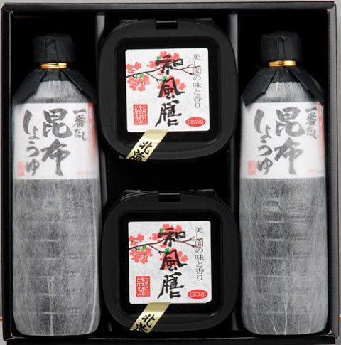 服部醸造 「北海道みそ【和風膳】昆布醤油(化粧仕上げ)詰合せ」
