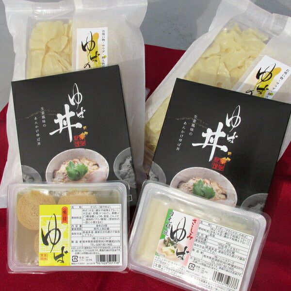 【那珂川町名産品】ゆば詰合せ (味付巻ゆば、やわらかさしみゆば、ゆば丼、ゆばの舞)