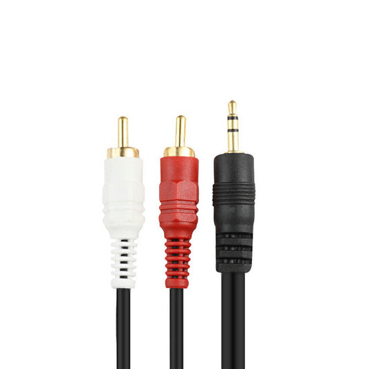 3.5mmオス RCAオス 1.5メートル 変換ケーブル RCA端子赤/白⇔3.5mm AUX 端子 変換アダプタ AV 2Pin スマホ スピーカー アンプ オーディオ設備の接続