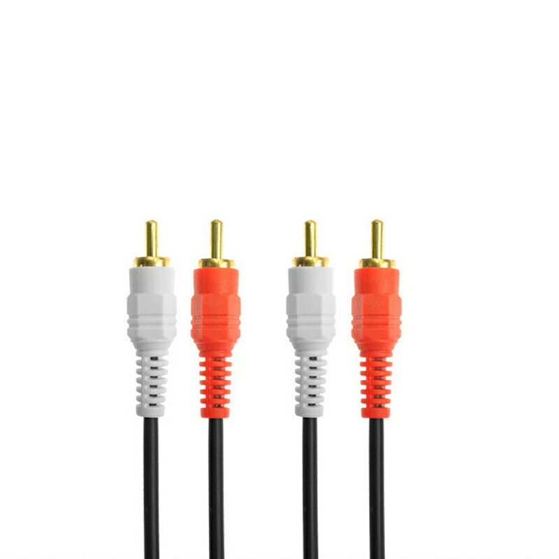 2RCAオスto2RCAオスケーブル デュアルRCAプラグ⇔デュアルRCAプラグ ケーブル 1.5m AV 2Pin 左チャンネル 右チャンネル スピーカー アンプ ステレオ