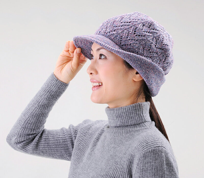 【グレー系】耳まで暖かいニット帽子 レディース 女性 40代 50代 60代 おしゃれ 防寒 あったか 秋冬 ニットキャップ シルク ウール