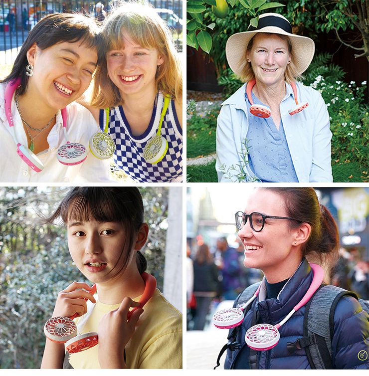 (レッド)ダブルファン バージョン2.0 ネックファン モバイルファン 肩掛けファン ツインファン 手ぶら 熱中症対策 野外 キャンプ 扇風機 DF202 【送料無料】