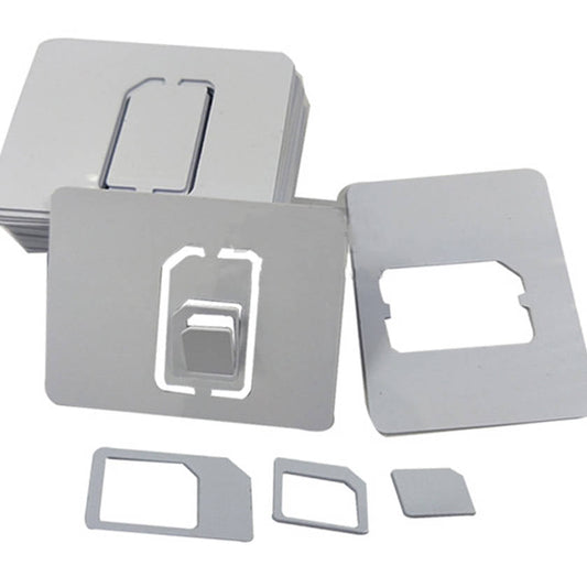 SIMカードサイズ変換アダプター 3枚セット マルチサイズ ナノサイズ nanoSIM を micro マイクロ 標準 サイズ に 変換トレー 嵌まるタイプ