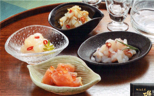 珍味4種セット 磯福 甘えび たこ つぶ 鮭