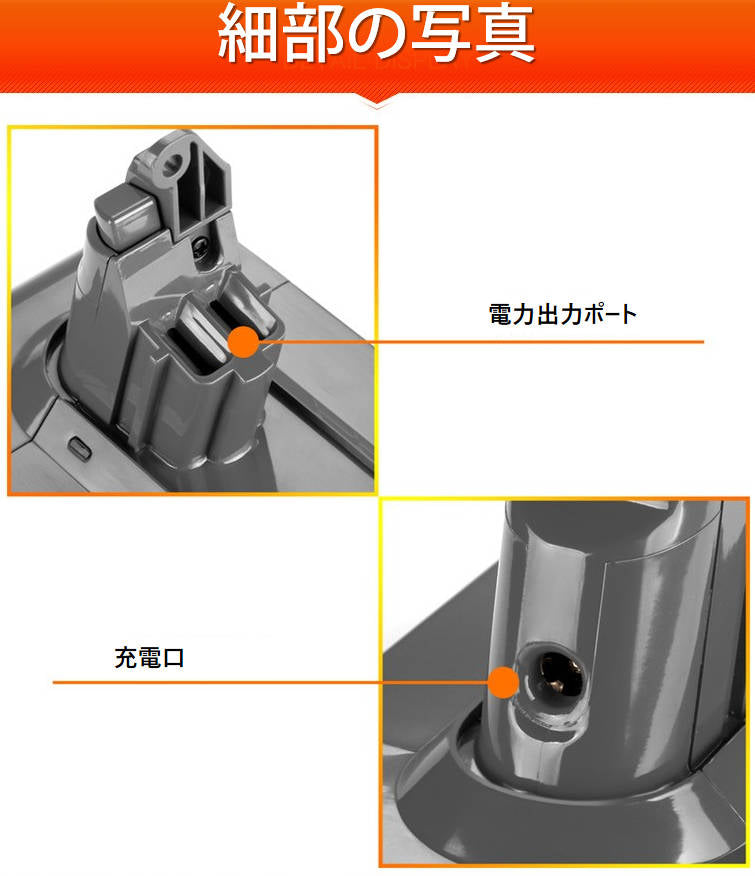 ダイソン バッテリー 互換 3000mAh dyson V6 SV07 SV09 DC58 DC59 DC72互換 21.6V 3.0Ah 認証済み 壁掛けブラケット対応 掃除機パーツ 交換用充電電池