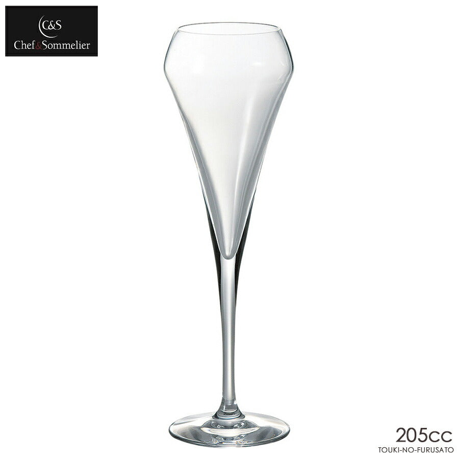 Chef&Sommelier オープンナップ エファヴァセント 20 205cc H23.5cm クリスタガラス シャンパングラス ワイングラス 酒器 フランス産 C&S 強化耐衝撃性 陶器のふる里 trysワ