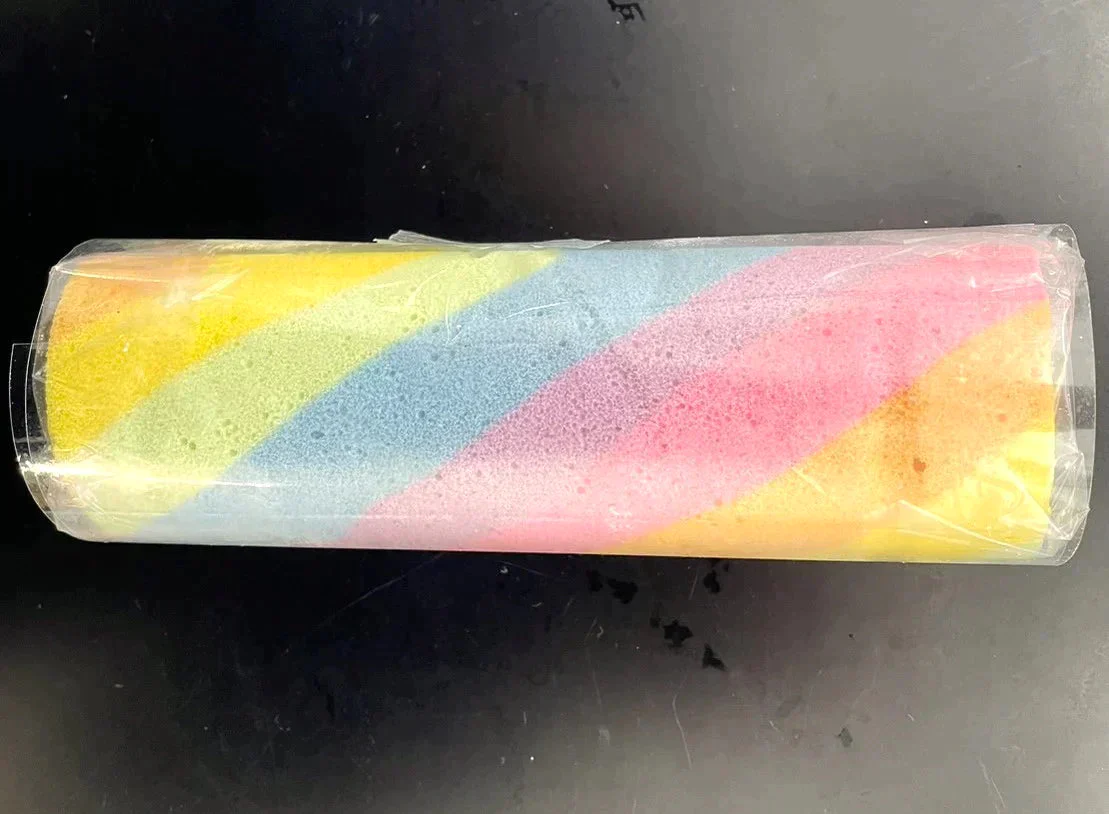 幸せの七色レインボーロールケーキ 2本セット(1本 約175g×2本)(合成着色料不使用) ケーキ ギフト 送料無料 韓国スイーツ 業務用 冷凍 ロールケーキ デザート スイーツ お取り寄せ お取り寄せグルメ 北海道と沖縄を除き 【送料無料】