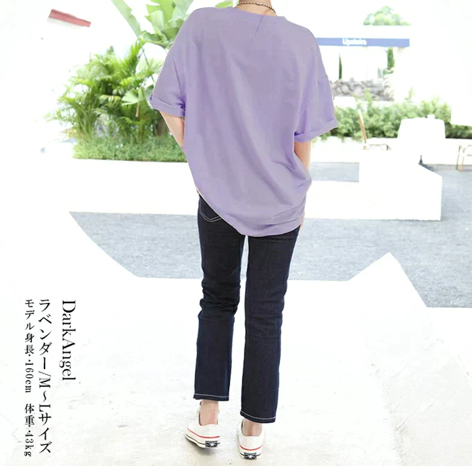 ビッグシルエットTシャツ(ラベンダー/LL~3Lサイズ)