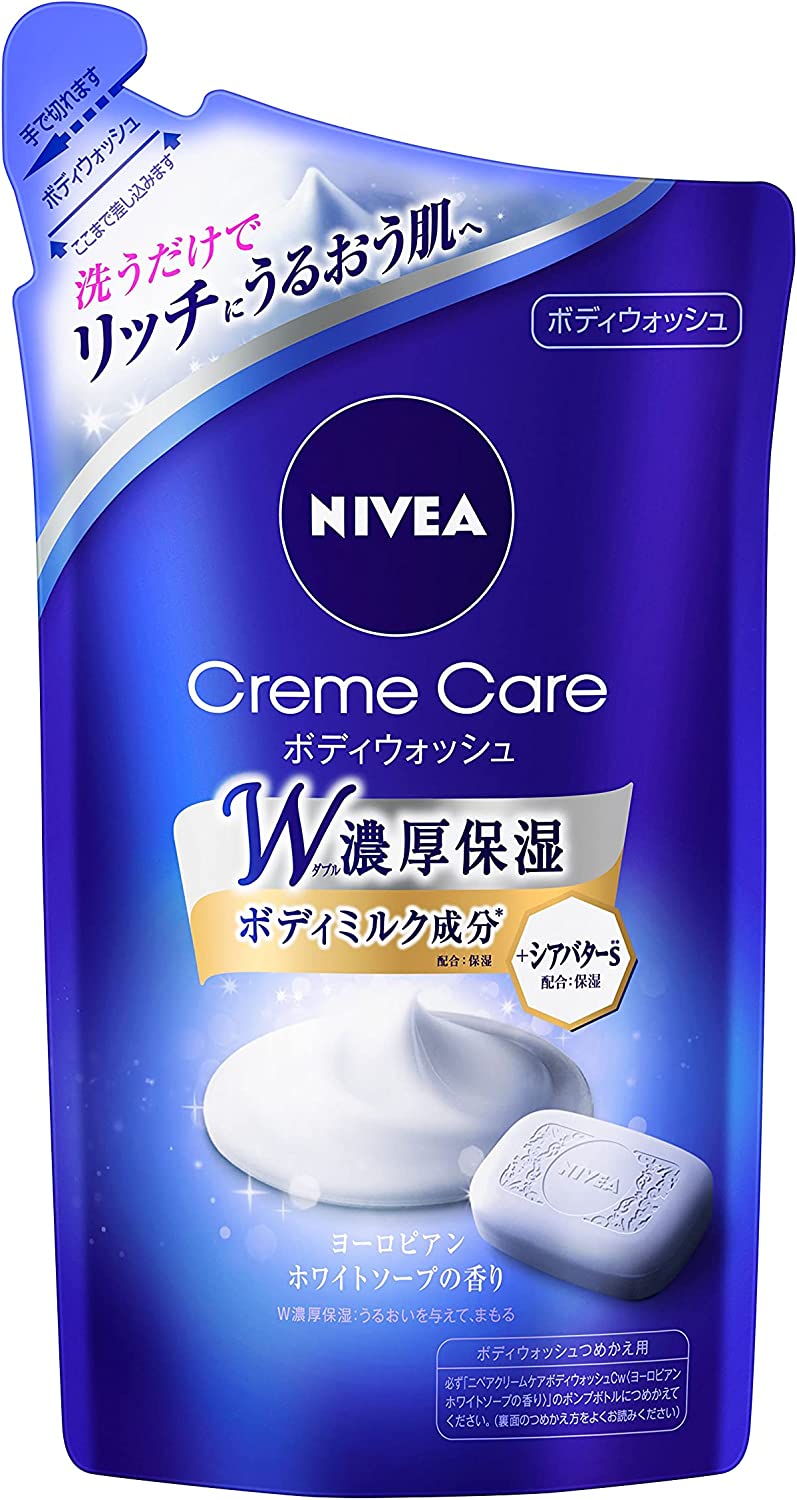 1-2日発送 ニベア クリームケアボディーウォッシュ ヨーロピアンソープつめかえ用 360ml
