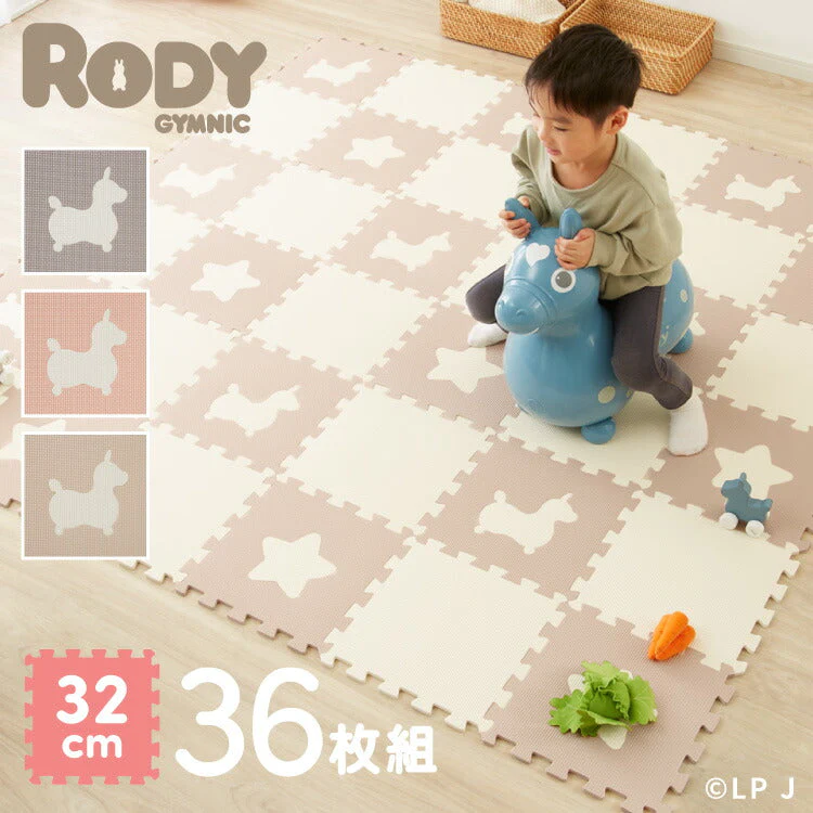 【超シェア買い祭】(ベビーピンク)Rody ロディ ジョイントマット 36枚組 10mm 32x32cm キッズ 子供部屋 ベビー 赤ちゃん フロアマット プレイマット キッズラグ 子供部屋 防音 断熱 保温 かわいい おしゃれ【送料無料】
