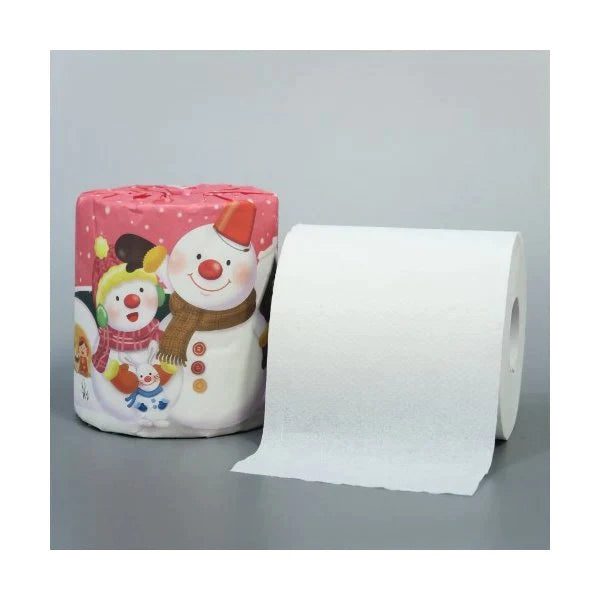 個包装100個 トイレットペーパー 雪だるま ダブル30m