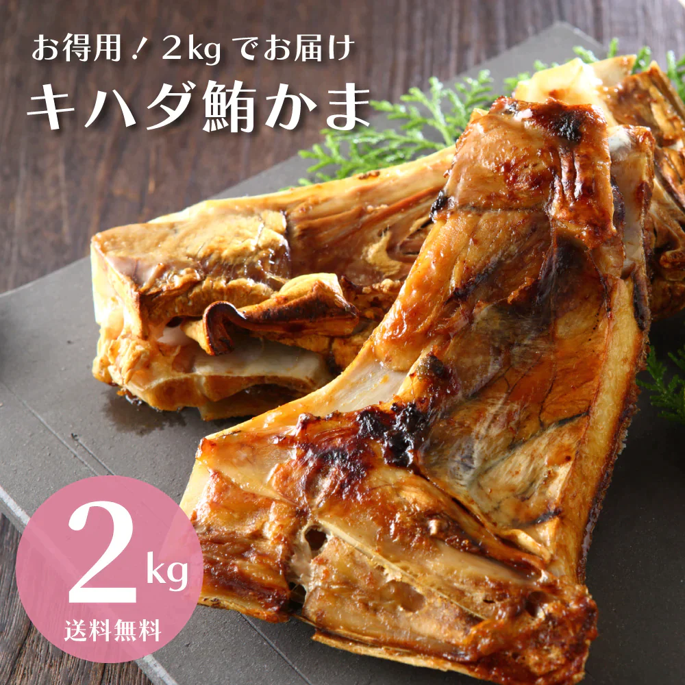 メガ盛り 2本 まぐろカマ 送料無料 お得用 キハダマグロ 鮪 マグロ まぐろ バーベキュー BBQ おかず