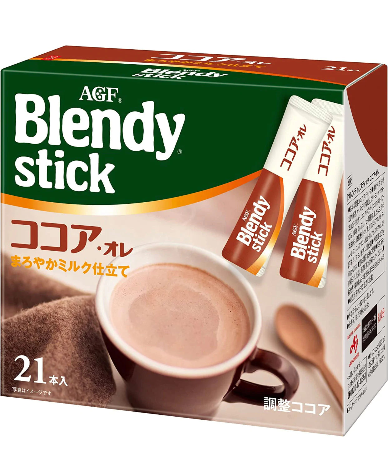 外箱なしで配送 AGF ブレンディ スティック ココアオレ 21本