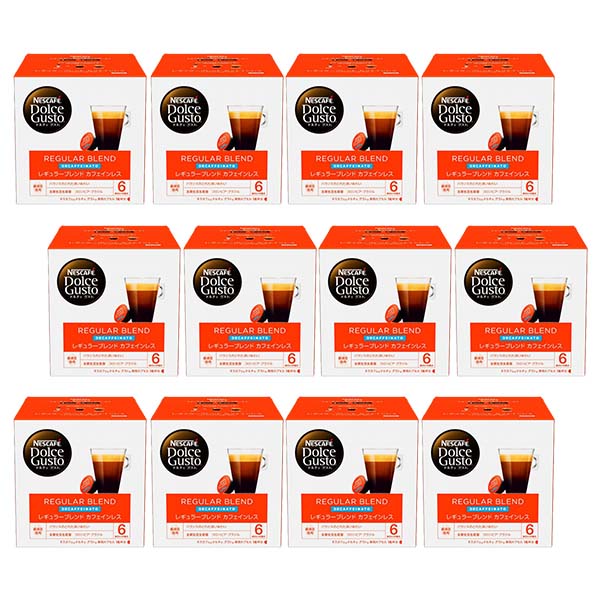ネスカフェ ドルチェグスト 専用カプセル レギュラーブレンド カフェインレス ×12箱【3~4営業日以内に出荷】【送料無料】ネスレ ネスカフェ コーヒー ホットコーヒー